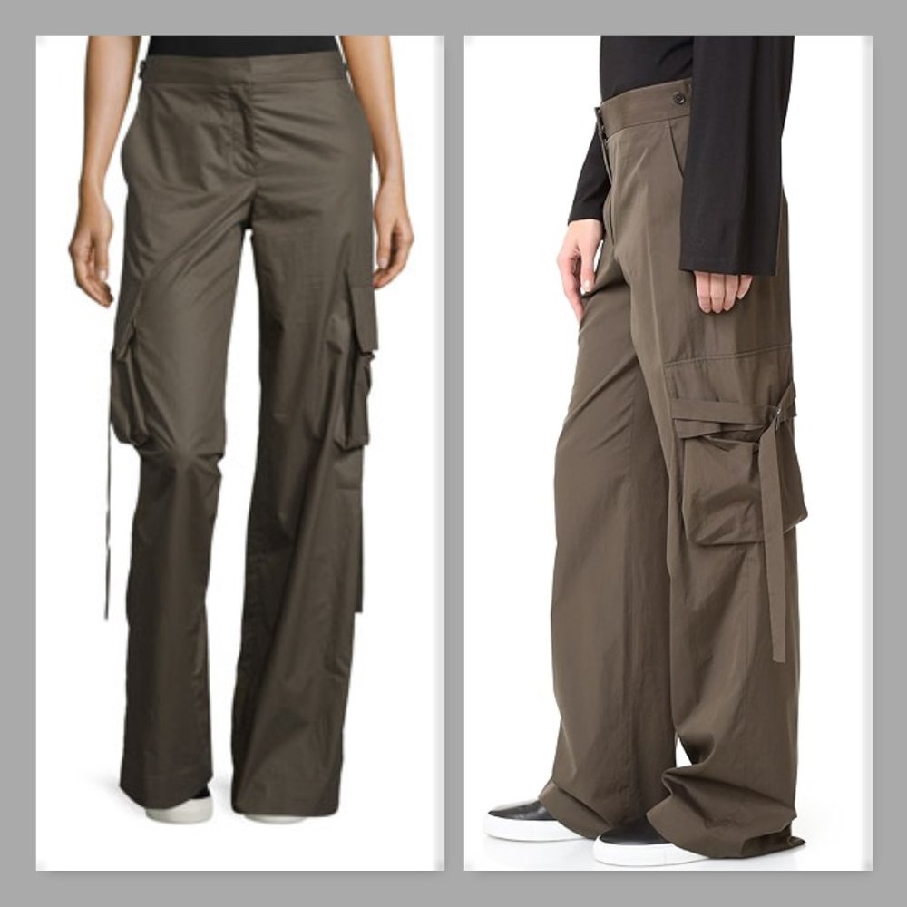 Helmut Lang Wide Leg Cargo Trouser Pants Sz 0